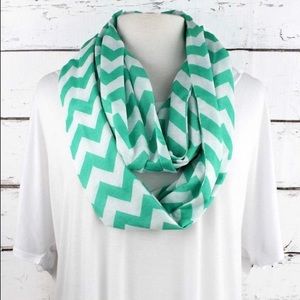NWT! Mint Chevron Infinity Scarf